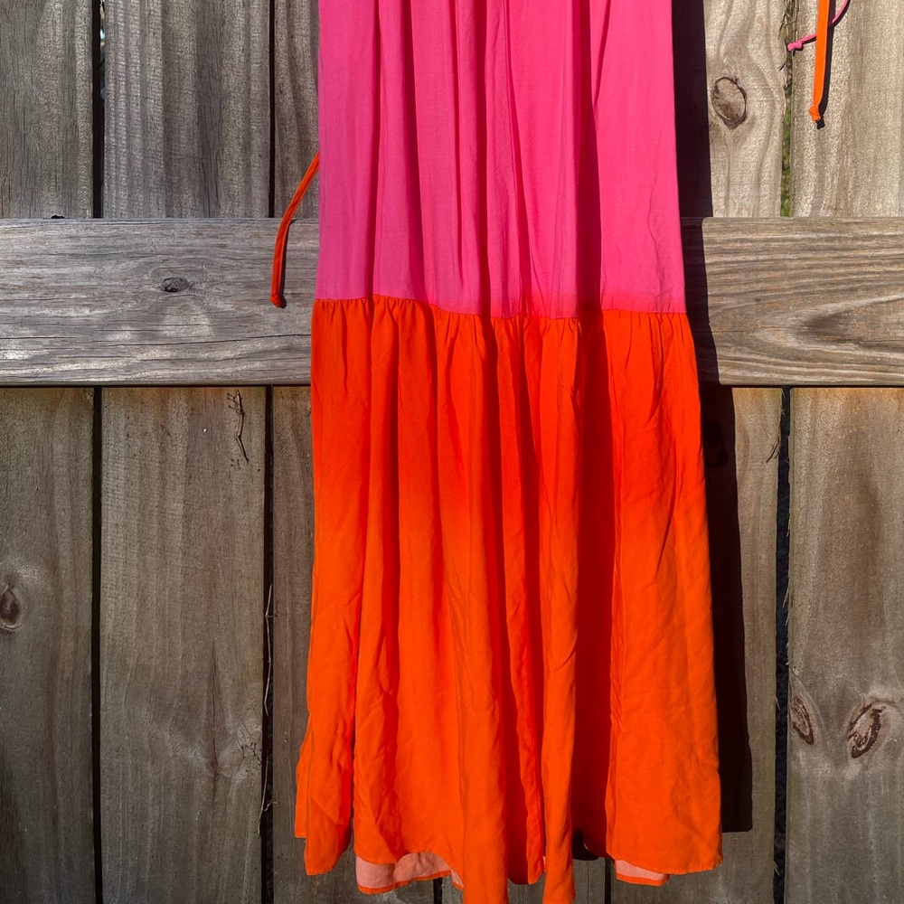 Linea Donatella Orange and Pink Women's Dress Size M - Picture 10 of 12